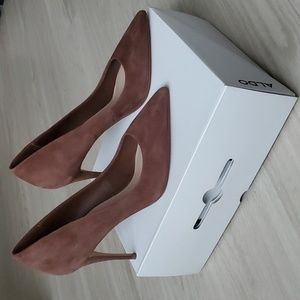 Aldo Brown Suede 4 inch heels